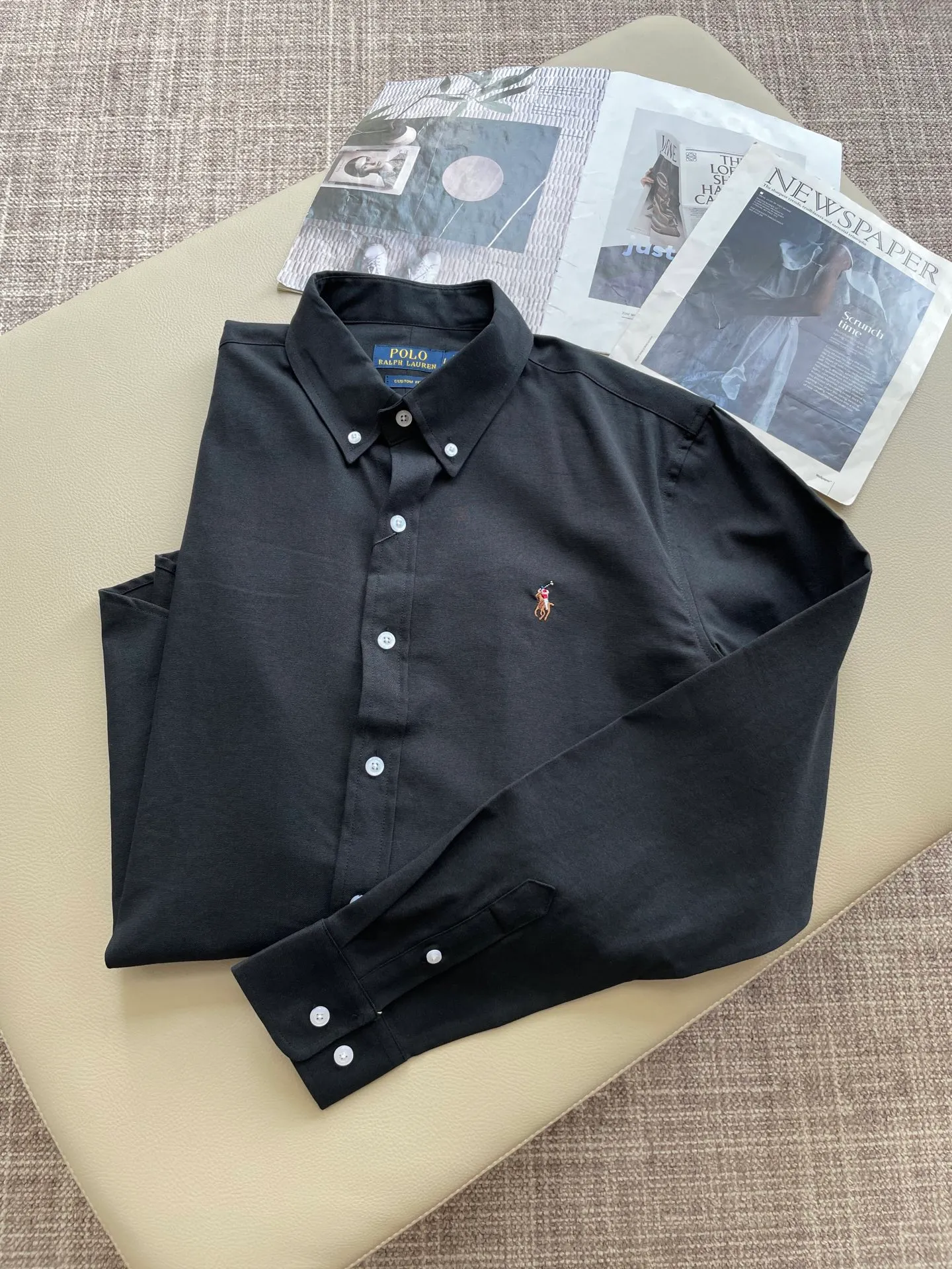 P220 Collection Picture POLO Ralph Lauren pure cotton Oxford fabric classic casual shirt! Size:M-XXL